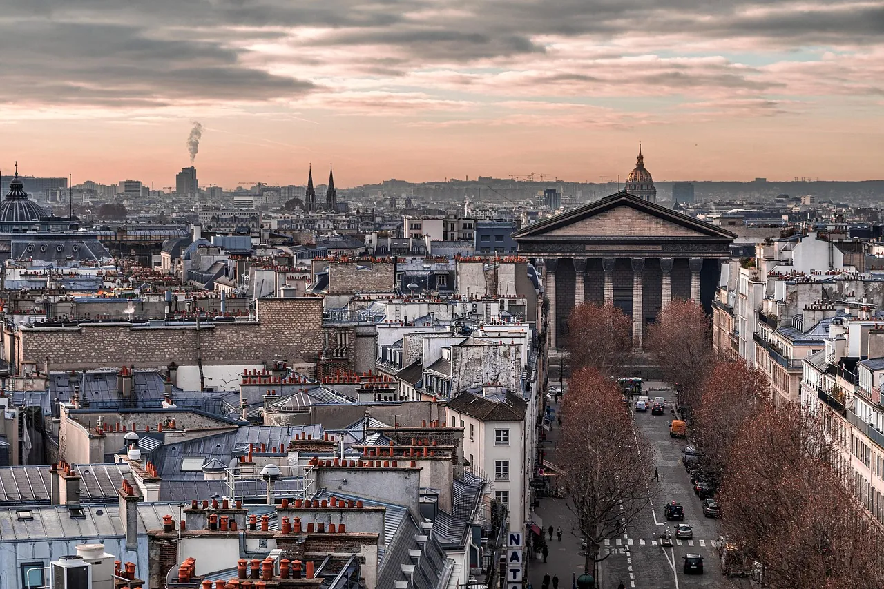 toits parisiens vue plongeante ou détail haussmannien — déménagement Paris